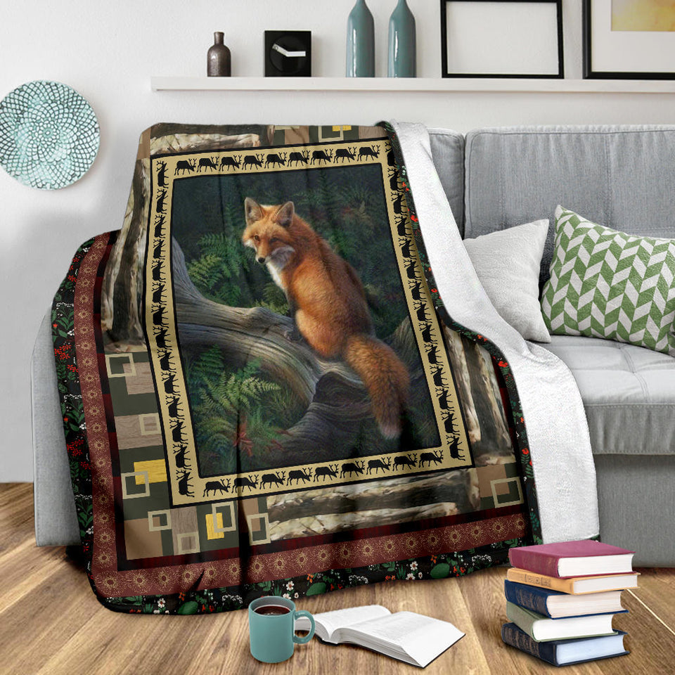 Fox - Fox On Tree Quilt