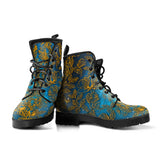 Gold Floral, Vegan Leather, Streetwear, Womens Leather