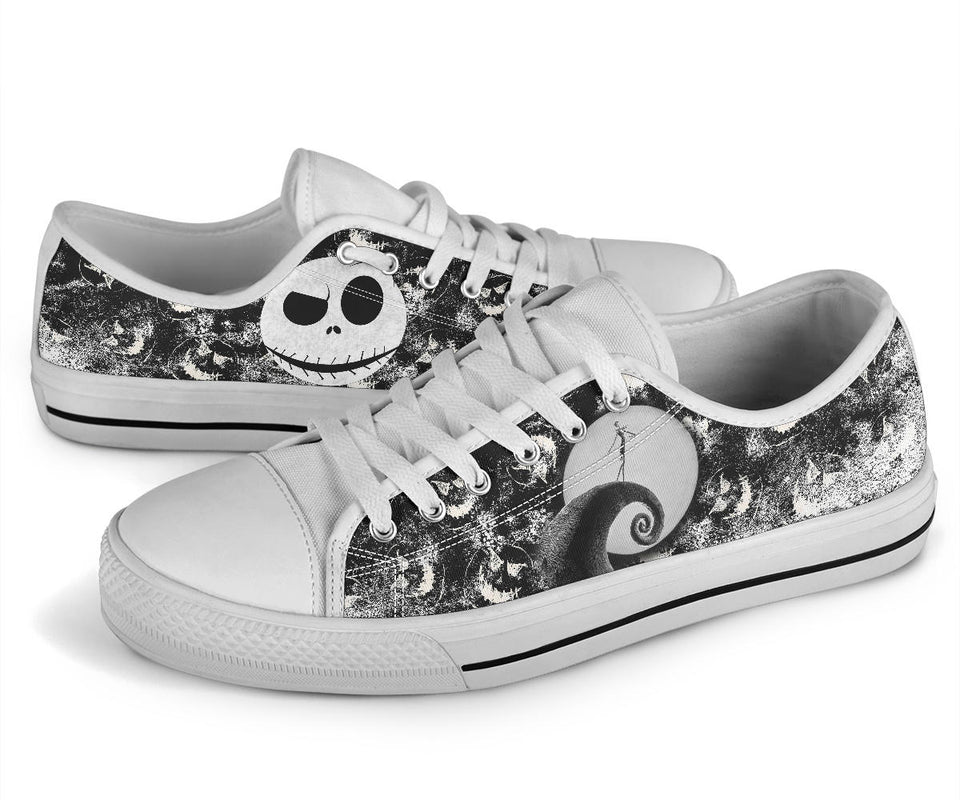 Nightmare Before Christmas Low Top Sneaker, Jack Skellington Unisex Canvas Shoes