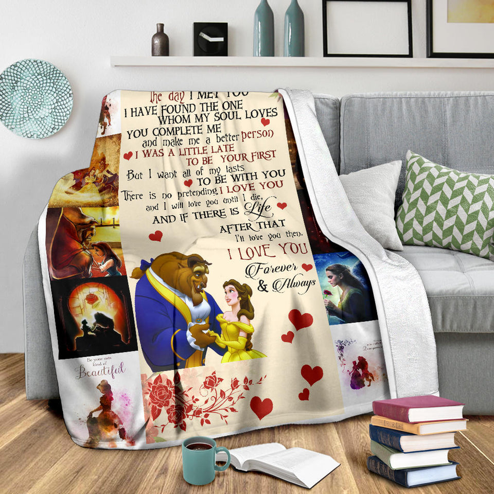 Beauty and the beast blanket