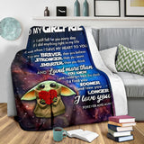 To My Girlfriend I Fall For You Every Day Blanket copy