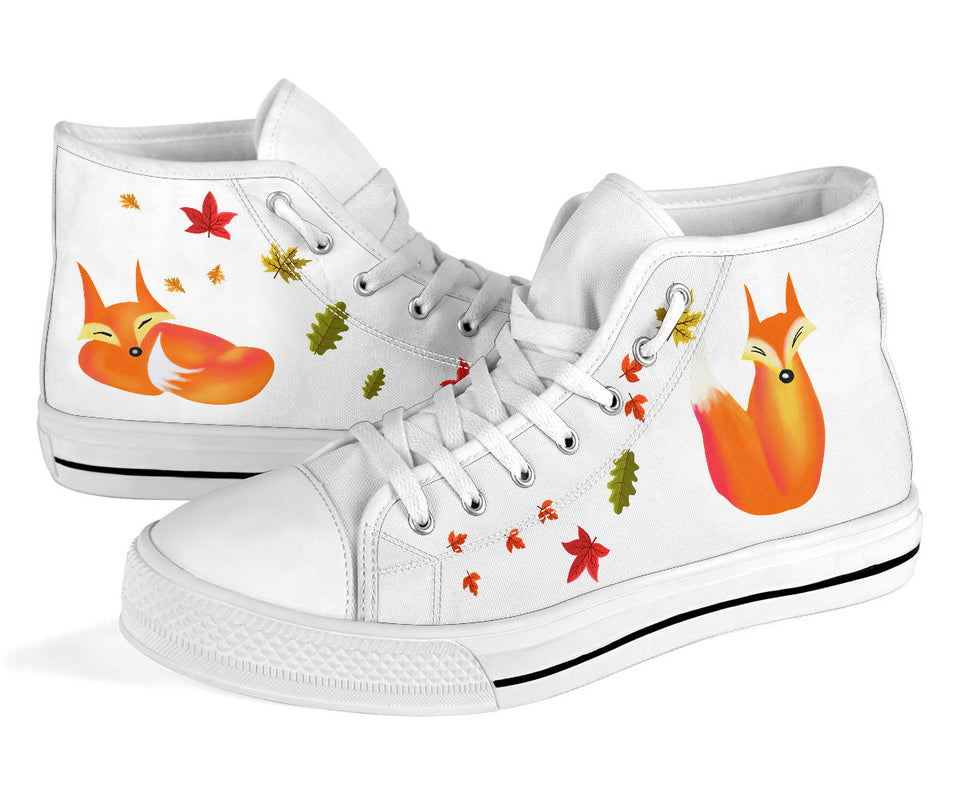 Cute Fox Hand Painted shoes Fox Illustration