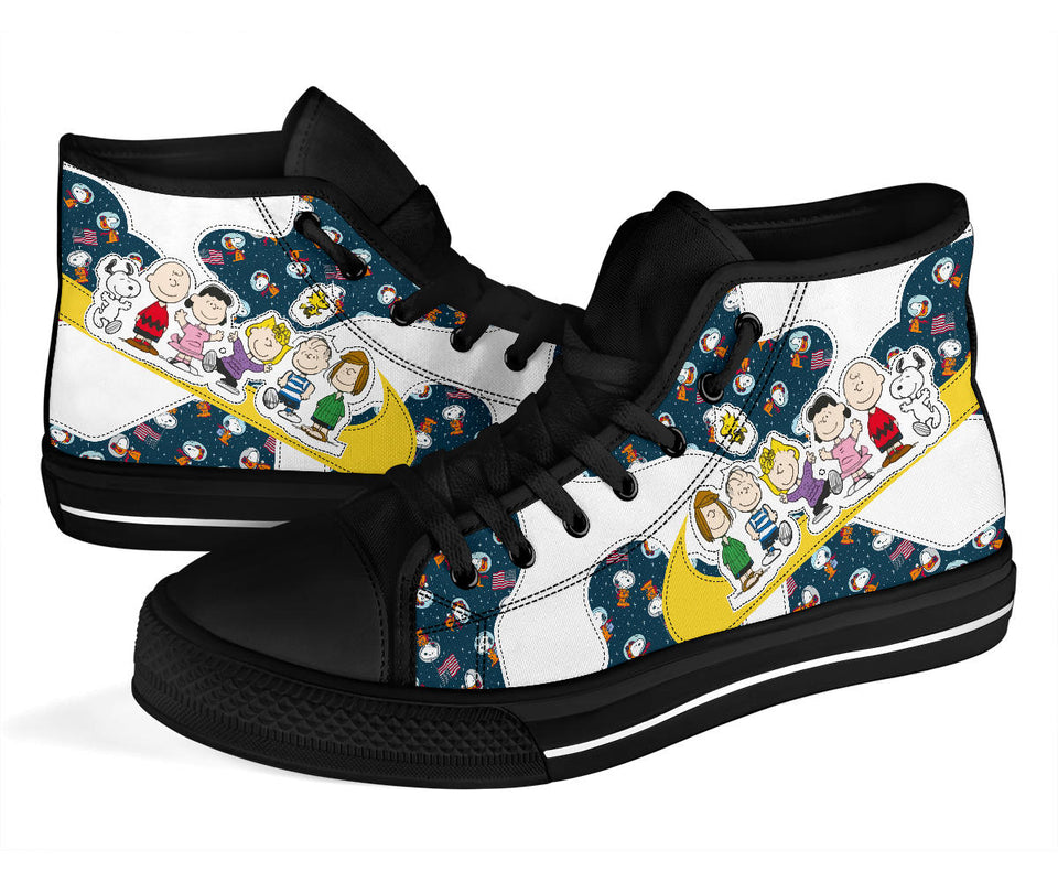 snoopy Custom Movie Shoes black