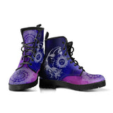 Sun Moon, Handcraft Boots, Womens Boots, Leather Shoes, Vegan Boots