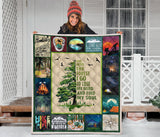 hiking mountain Milestone Blanket, Mountain Blanket - and Into The Forest I Go to Lose My Mind and Find My Soul Blanket
