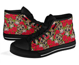 Womens Skull Boots, Womens Leather Boots high top