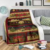 Moose Christmas Blanket
