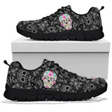 Sugar Skull Design, Womens Leather Boots SNEAKERS