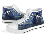 The doctor police public call box lord of time design custom converse high top shoes who sneakers trainers printed
