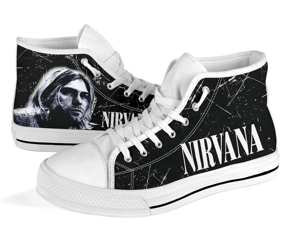 Kurt Cobain Custom Sneakers, Nirvana Custom Shoes