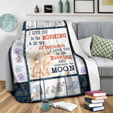 Elephant Blanket I love you in the morning and in the afternoon Quilt copy