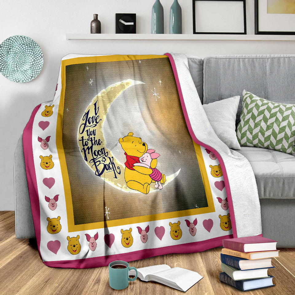 Pooh Blanket I love you to the Moon and back