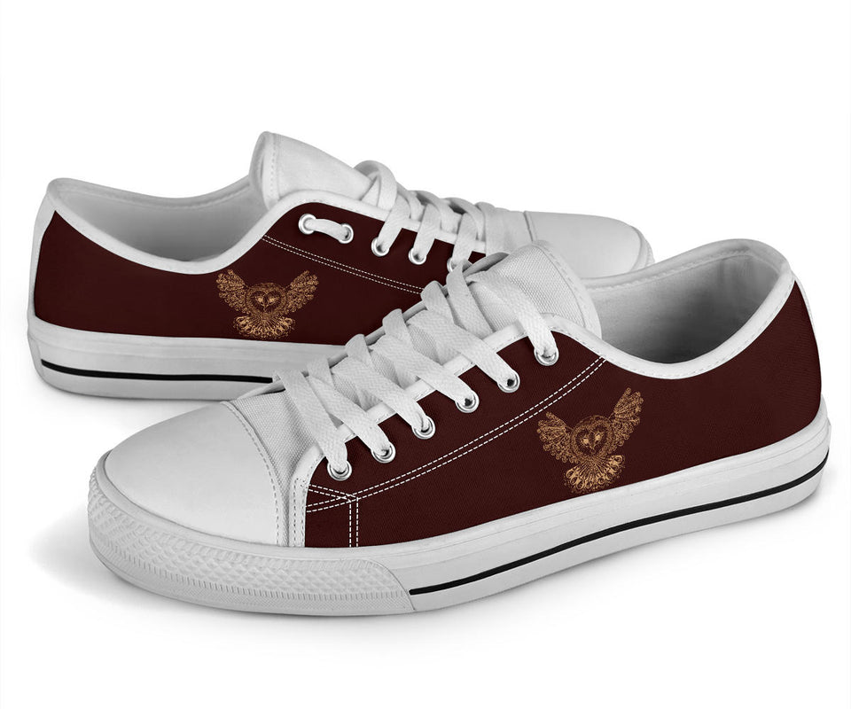 Golden Owl, Mandala, Hippie, Women Leather Boots