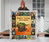 Baby Yo-da Quilt Star-Wars Quilt Mandalorian Quilt - Yo-da Funny Quilt Gift Idea For Men Women - Birthday Gift Quilt for Sofa Chair Bed Office Travelling Camping - Lap Blanket (45 x 50 inches) PL
