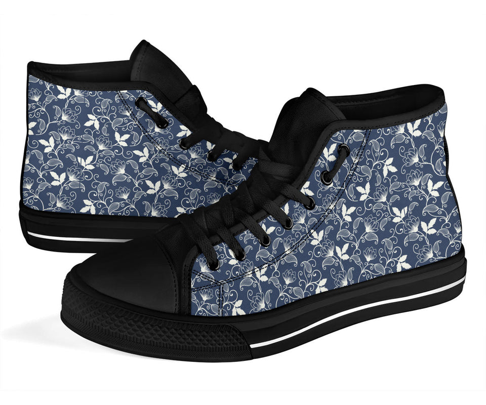 Flower Fractal, Handmade Boots, Leather Boots high top