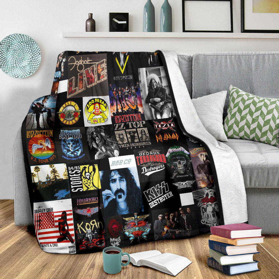 Classic Rock Bands 3D Throw Blanket