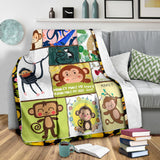 Monkey Make Me Happy Blanket
