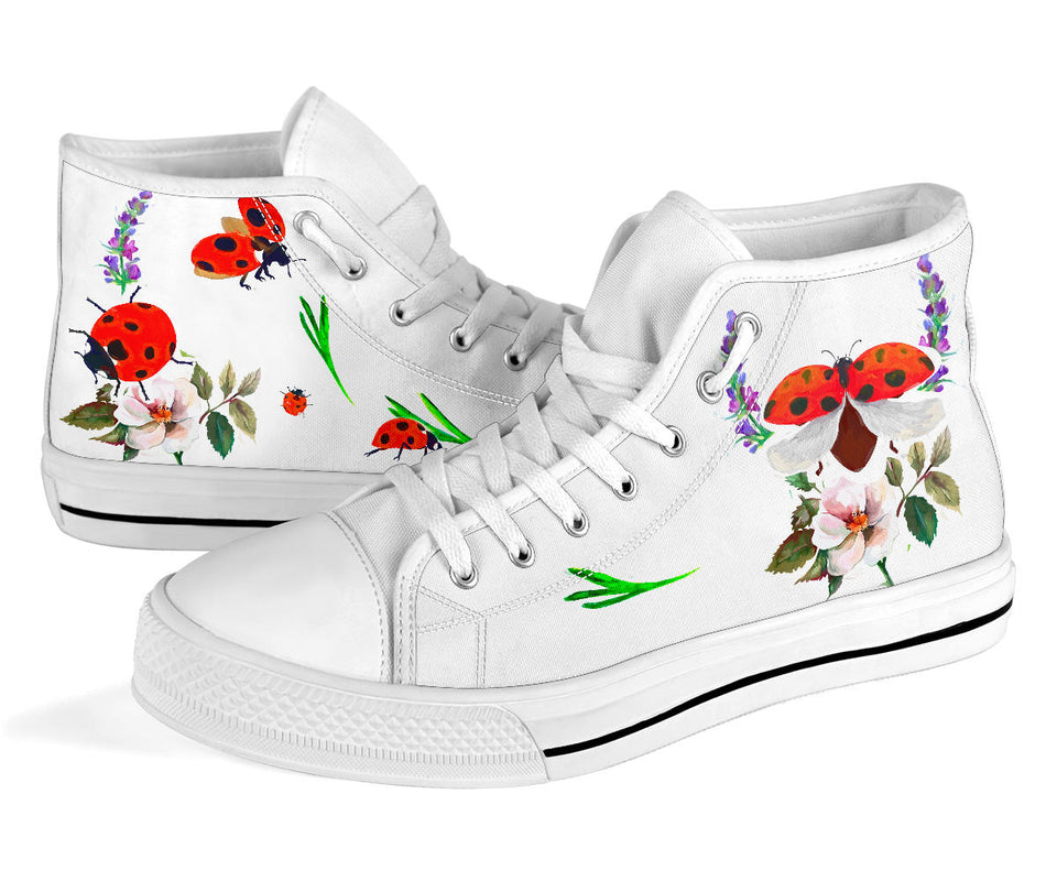 Colourful Boho Ladybird hand painted shoes