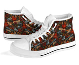 custom shoes vintage dollar bling gangtsa tattoo flowers roses colour day of the dead cult gothic guns converse shoes sneakers sneakers