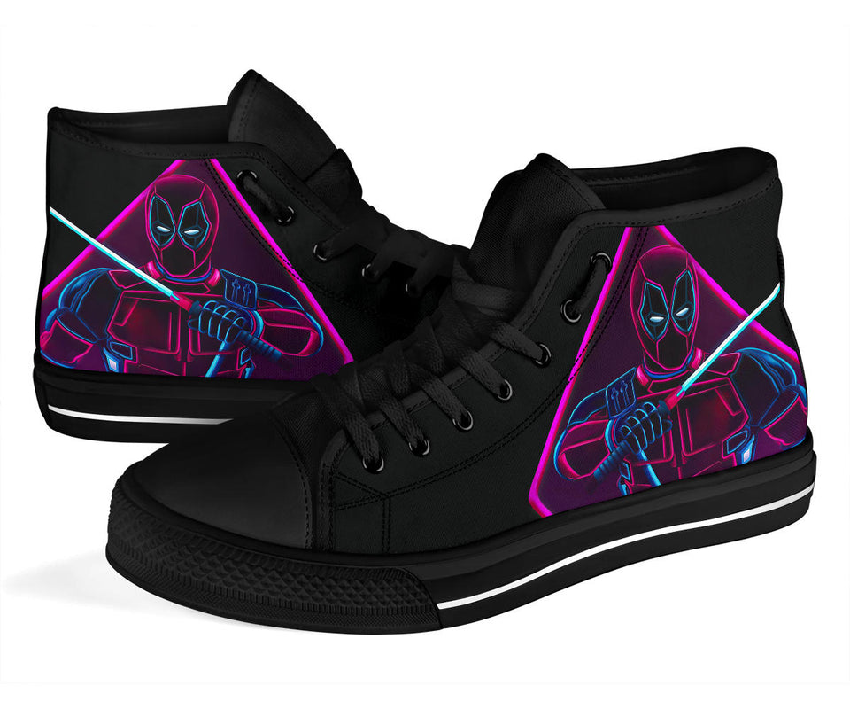 Deadpool Neon Converse Style Shoes