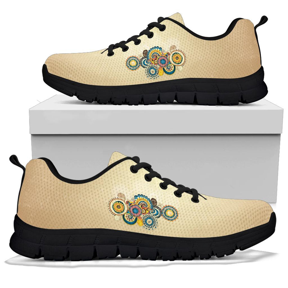 Vintage Hippie, Geometric Abstract, Women's Boots SNEAKERS