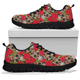 Womens Skull Shoes for Womens Mens Kids Lightweight Walking Tennis Sneakers Athletic Sport Running Shoes Fashion Gift for Friends Black