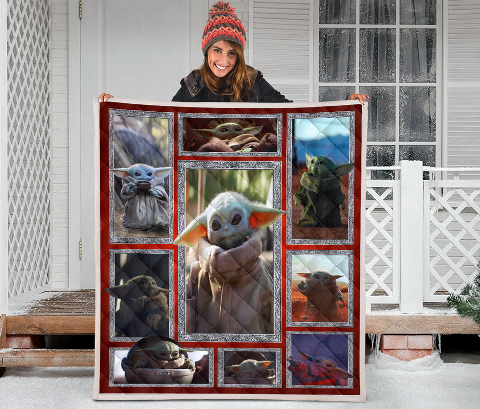 Baby Yoda Blanket, Star Wars Blanket - Baby Yoda Quilt Fleece, Sherpa Blanket