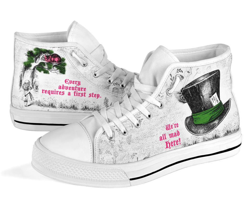 Alice in Wonderland custom trainers