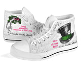 Alice in Wonderland custom trainers