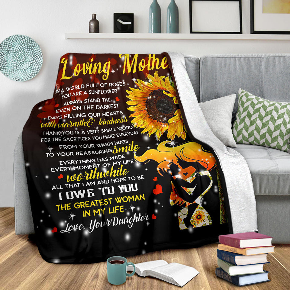 to My Love Mother from Daughter Sherpa Fleece Blanket