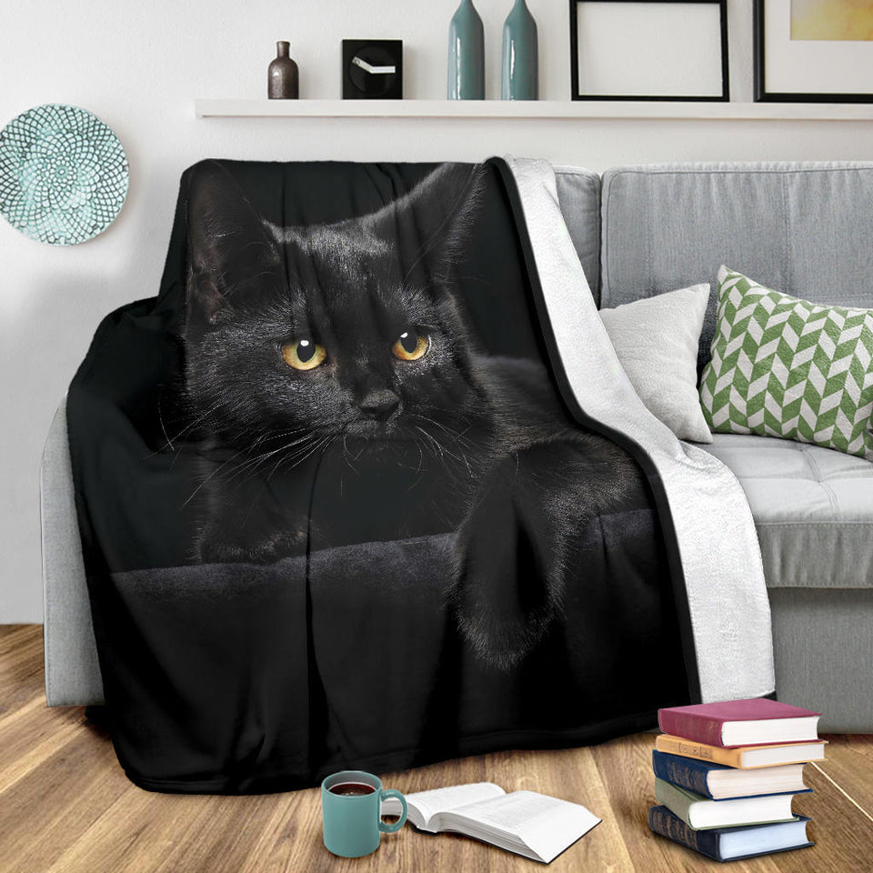black cat blanket