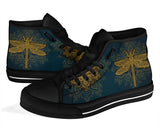 Dragonfly Boots, Golden Mandala, Womens high top