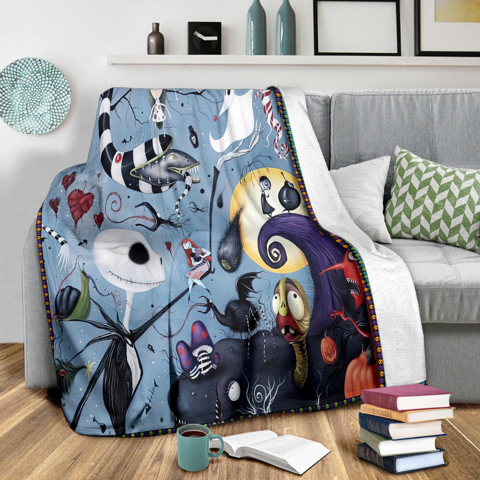 Nightmare Before Christmas Kingdom Fabric Blanket