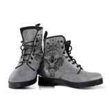 Gray Wolf, Leather Boots Women, Handcrafted Boots, Streetwear, Women Winter Boot
