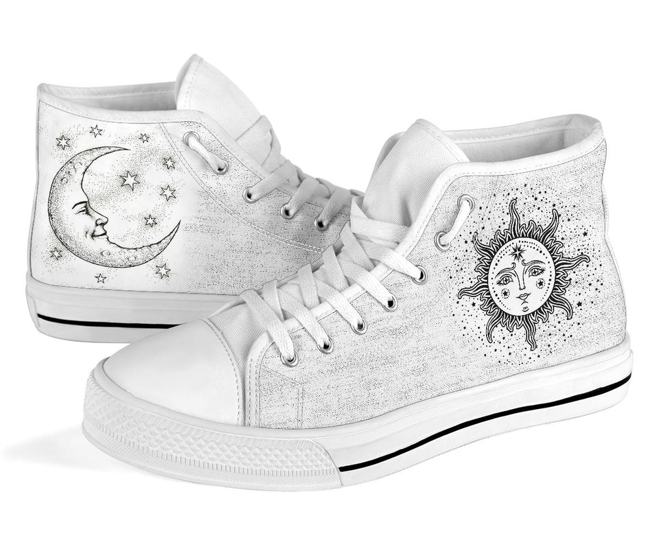 Sun and Moon Hand painted shoes