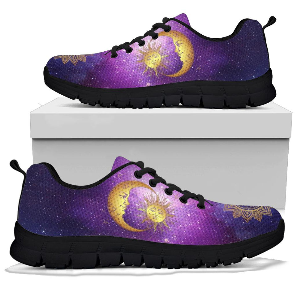 Sun Moon Mandala, Cosmic Galaxy Stars, Women's Boots