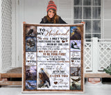 Eagle Quilt, to My Husband Quilt, The Day I Meet You, I Love You, Husband Quilt from Wife, Quilt for Sofa Chair Bed Office Travelling Camping PL
