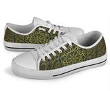 Green Mandala Boots, Leather Boots Women
