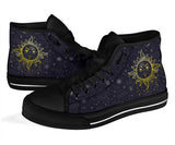 Sun and Moon, Mandala Design, Women's Boots high top