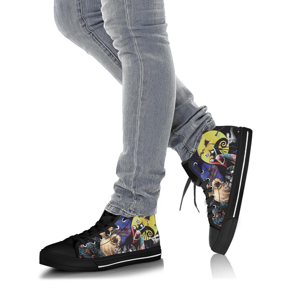 The Nightmare Before Christmas Jack Skellington Sally themed custom shoes