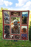 Baby Y-oda Quilt, Funny Quilt, Birthday Quilt Gift Idea for Men Women, Birthday Gift Quilt for Sofa Chair Bed Office Travelling Camping PL