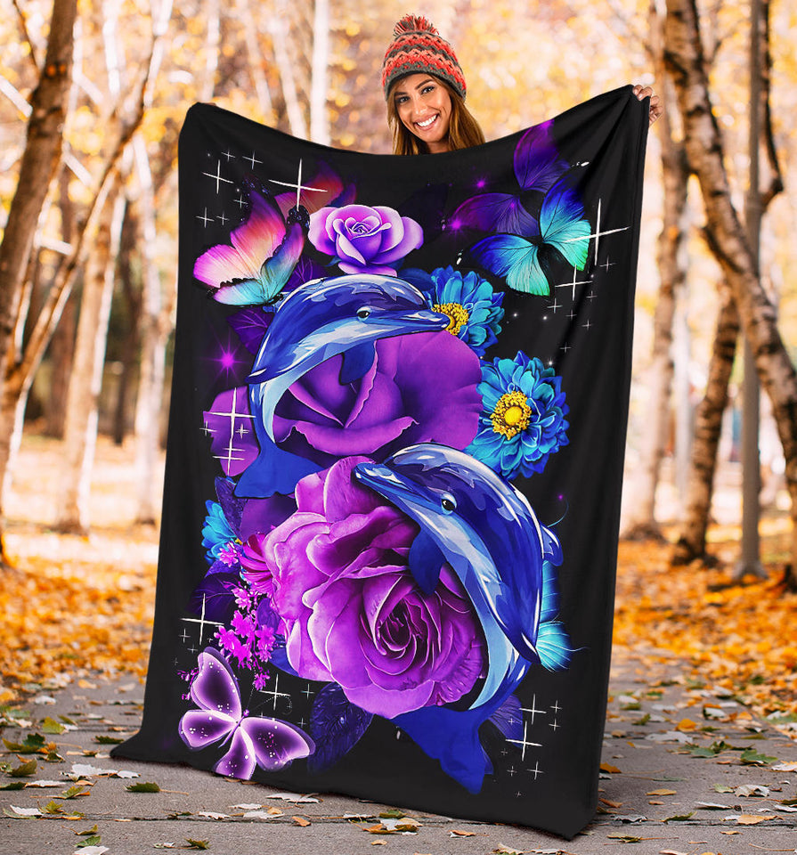Beautiful Dolphin Dolphin Lovers Blanket