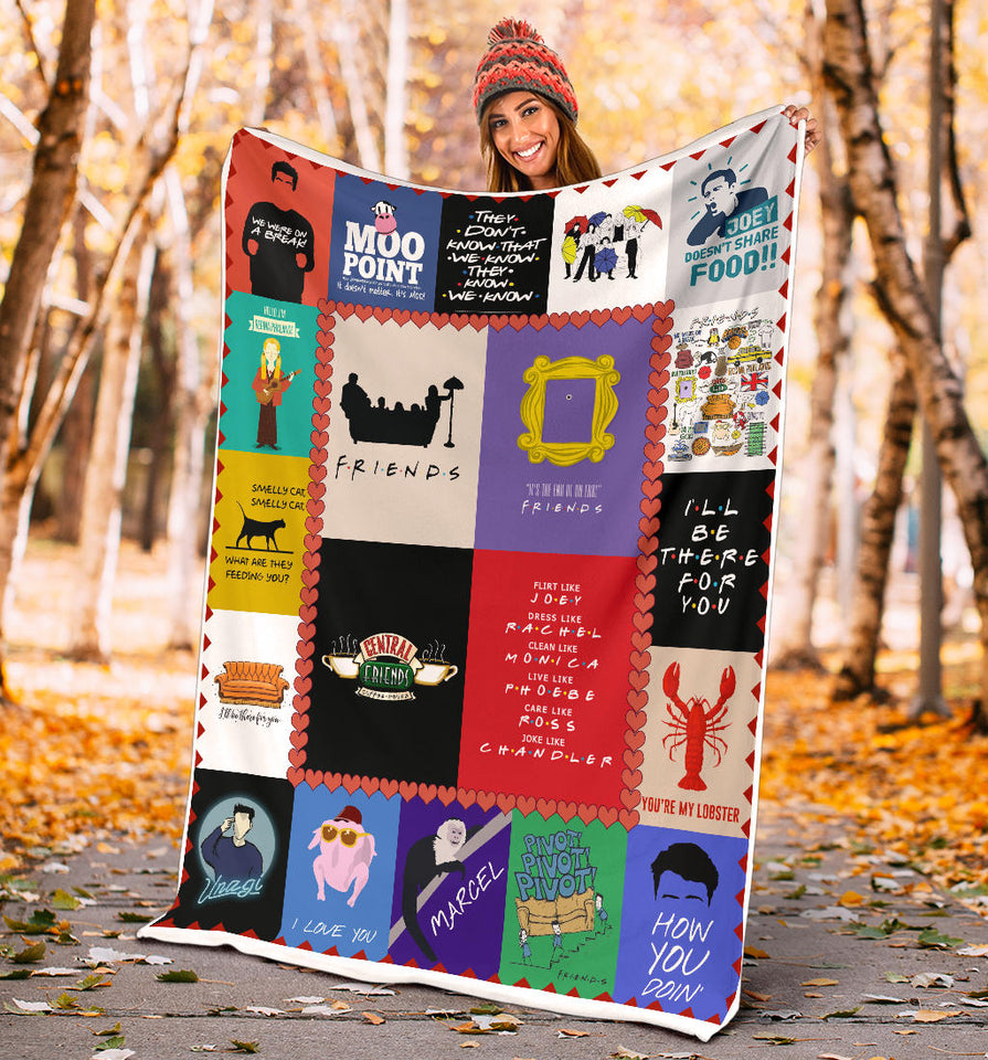 Mr.Jyotis Friends Blanket - We were On a Break Moo Point They Donâ€™t Know That We Know They Know We Know Pivot Cozy Plush Fleece Blanket One Size/White (60"x80") PL