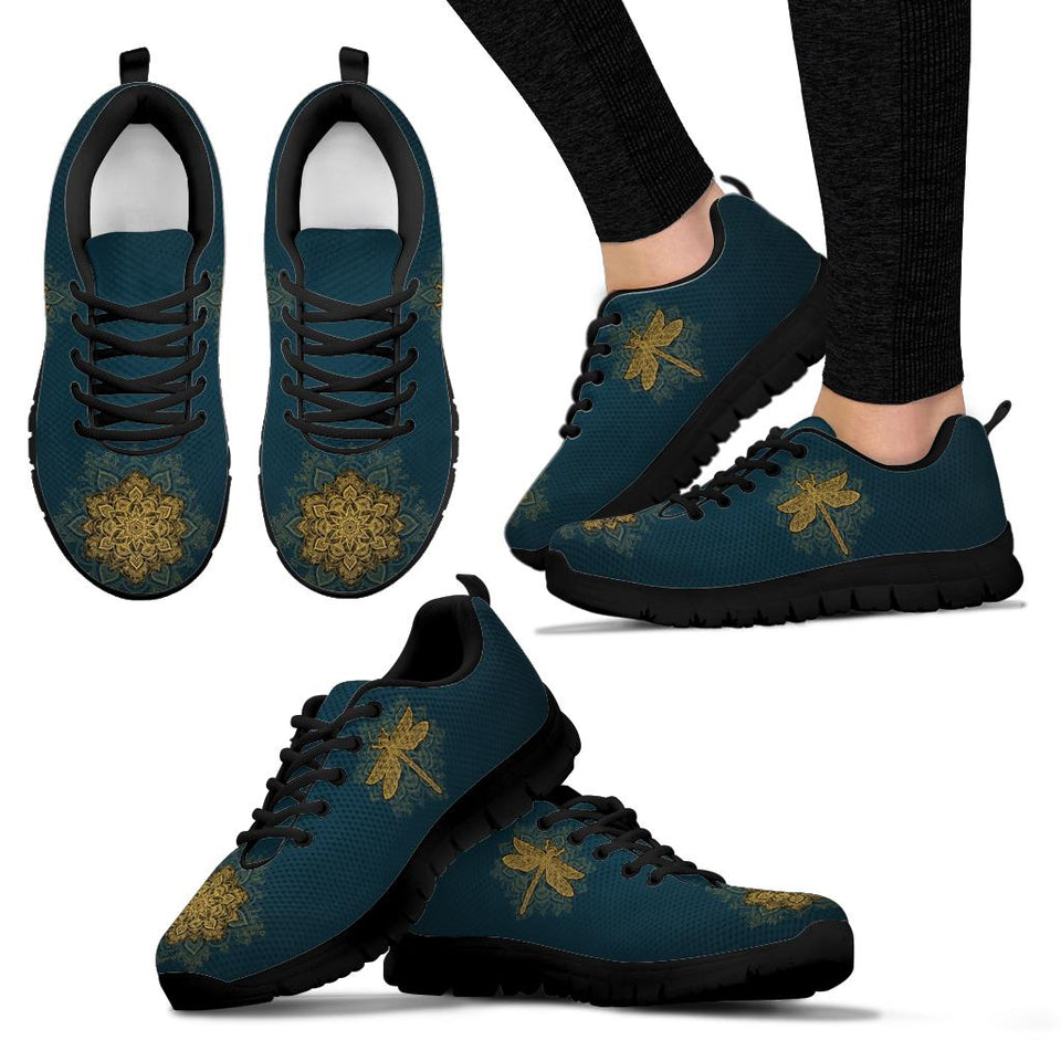 Dragonfly Boots, Golden Mandala, Womens Sneakers