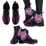 Tribal Wolf, Womens Leather Boots, Wolf Boots, Handmade Shoes, Womens Winter Boots