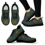 Green Mandala Boots, Leather Boots Women