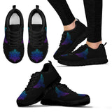 Owl Blue Purple, Womens Leather Boots SNEAKERS up lai