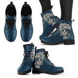Mexican Sugar Skull, Dia De los Muertos, Women's Boots, Vegan Leather, Combat Style Boots, Lolita Combat Boots, Day Of The Dead