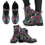 Sugar Skull Boots, Womens Skull Boots, premium Boots Women, Womens Leather Boots, Women Winter Boots, Rain Boots Womens