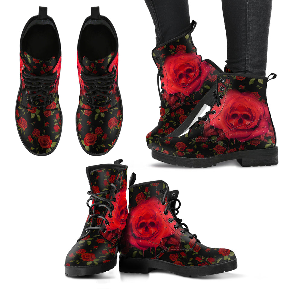 Rose Skull, Womens Leather Boots, Skull Shoes, Ankle Boots Women, Winter Shoes, Womens Rain Boots, Boho Boots, Walking Boots Women